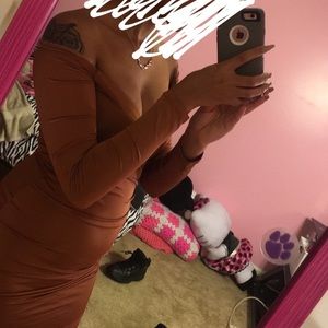 Camel Colored Keira Fahionnova Dress BRAND NEW